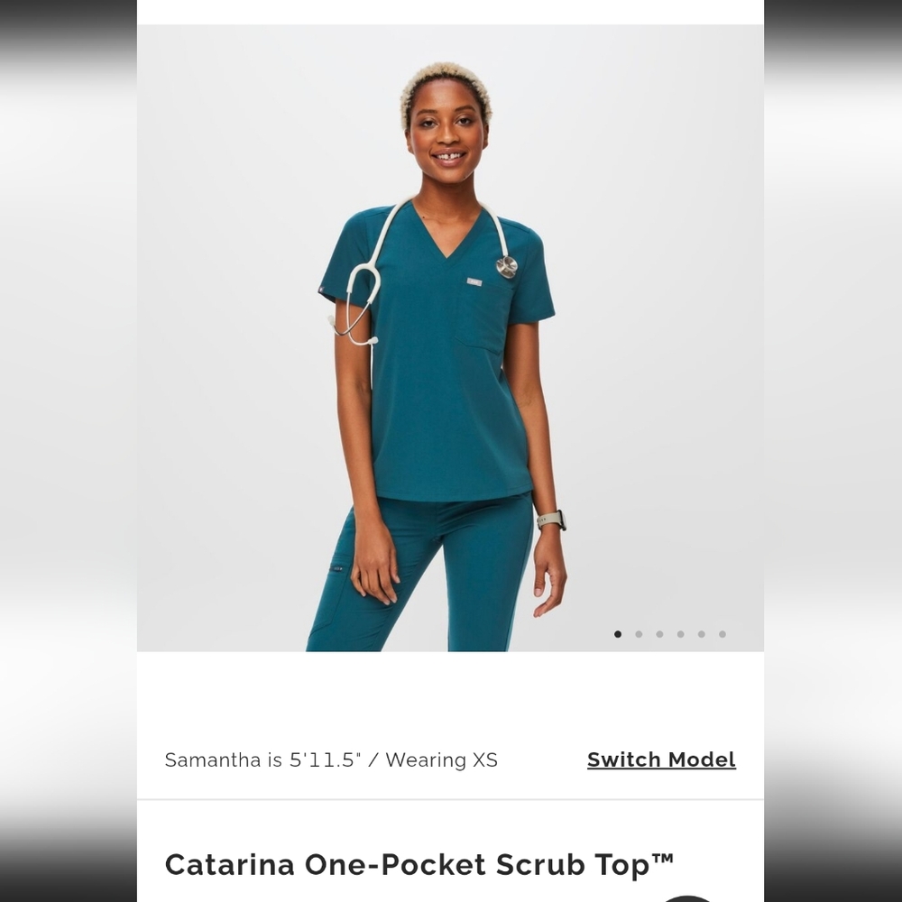 One pocket scrub top
